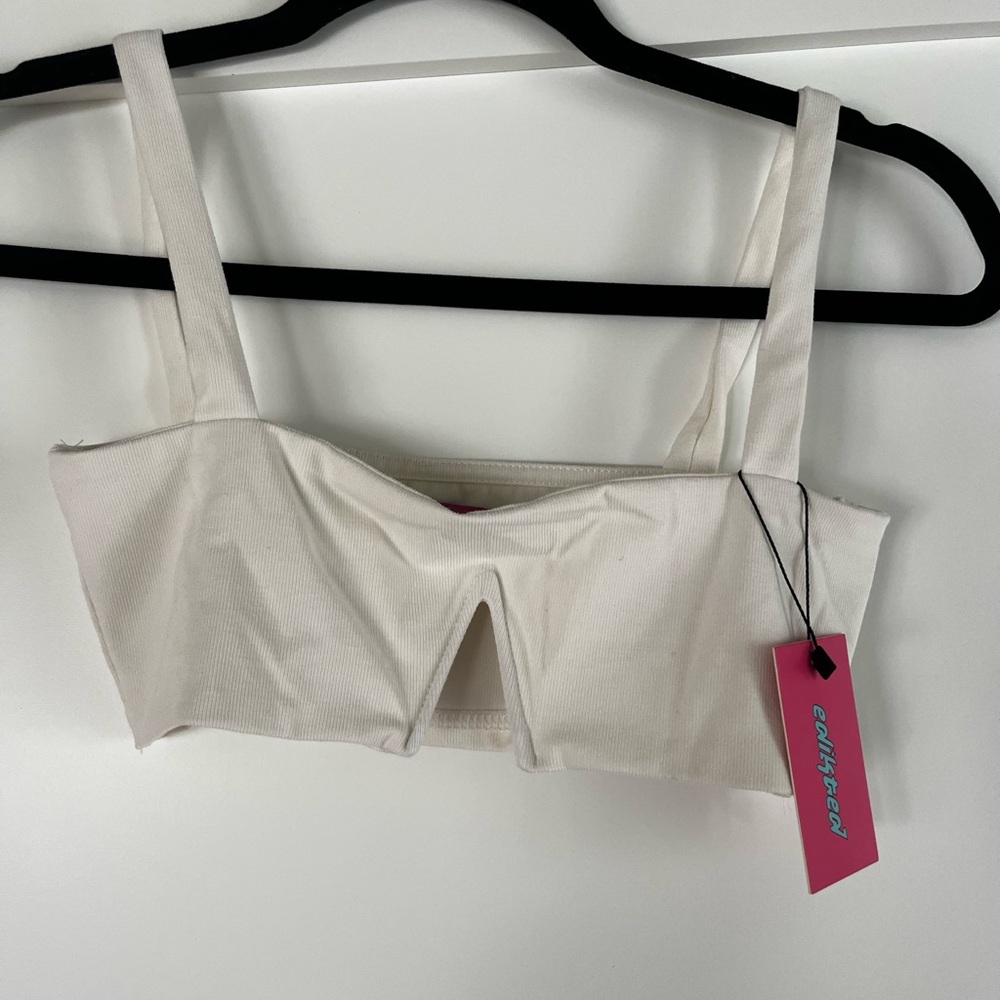 Edikted Cream Bandeau Top